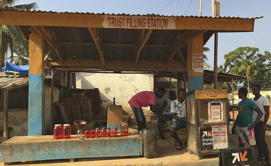 Gas station in Gbarnga Liberia. 