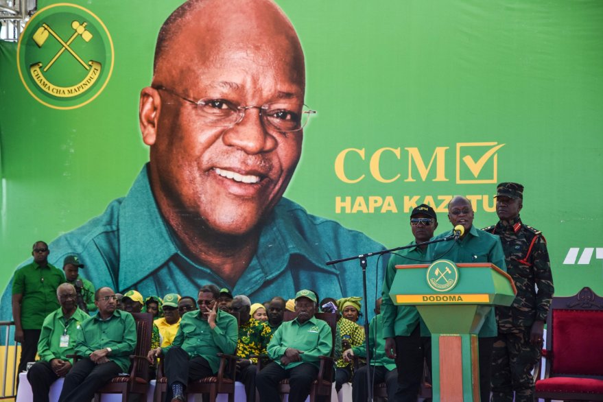 President John Magufuli speaks during the offical launch of CCM:s election campaign