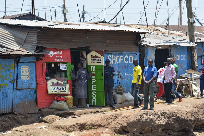 Mobile money in Kibera, Nairobi.