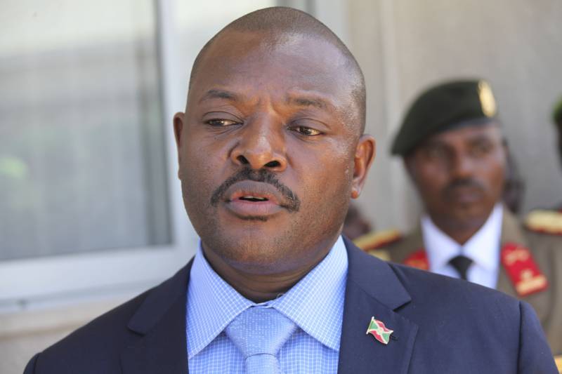 Close-up shot of Burundi president