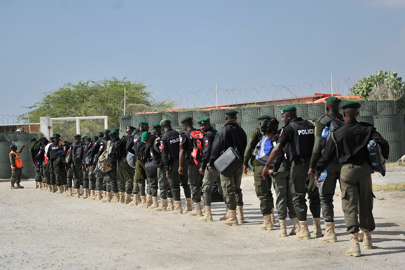 Nigerian Police Unit gather