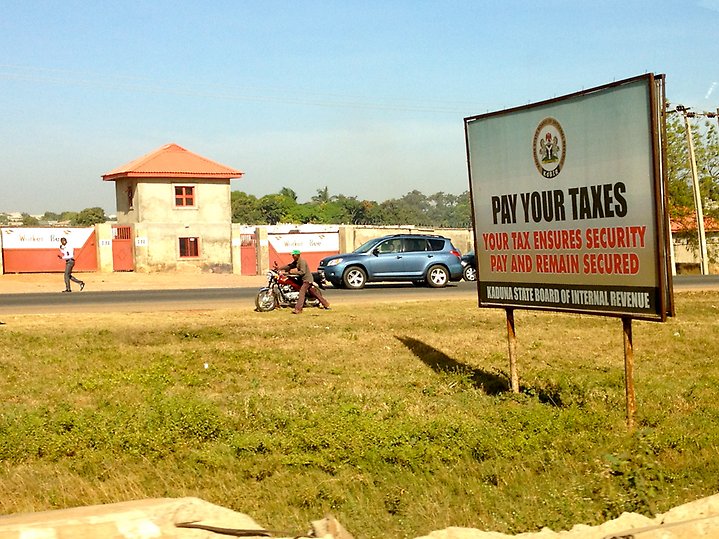 Billboard with the text: Pay Your Taxes